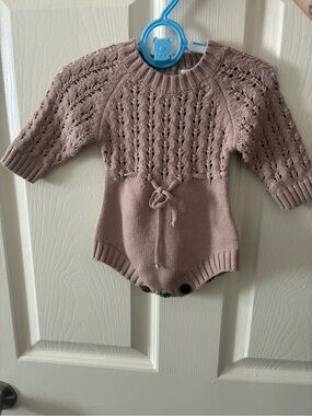 Olive and Cradle Baby Long Sleeve Jumper Outfit- 0-3m